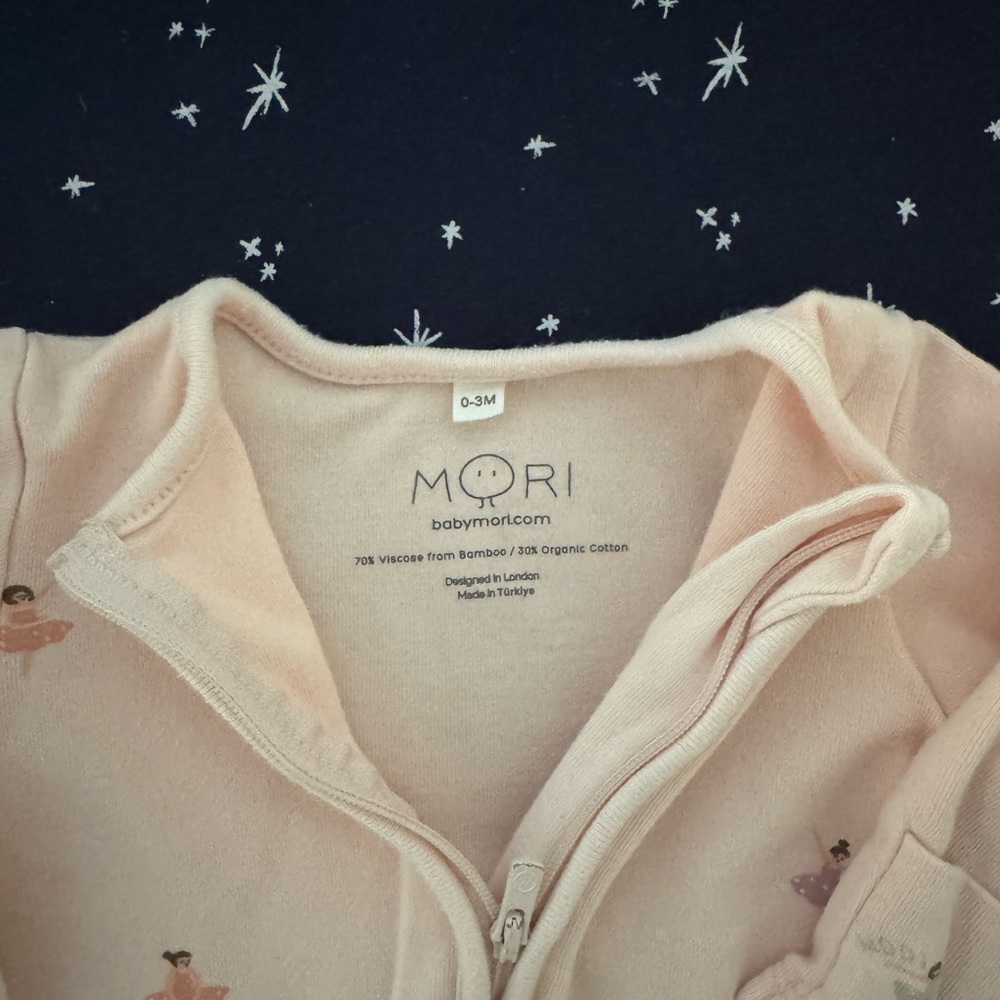 MORI Pink Kids One Piece Footie